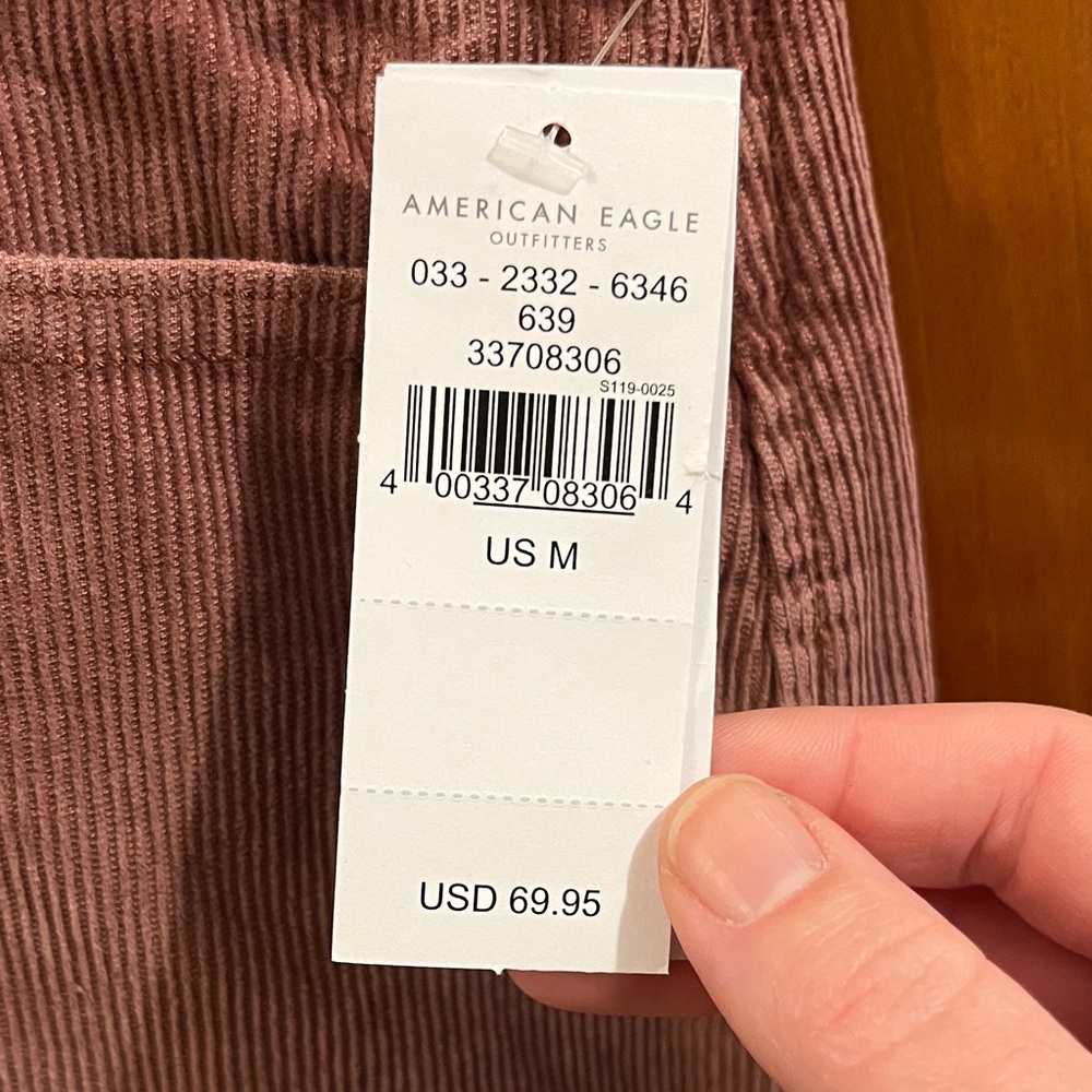American Eagle Outfitters Mauve Corduroy Dress - Picture 2 of 3